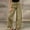 #0434-Coffee, variant on Womens Solid Spliced Folded Hem Jeans with Pockets Loose Casual Denim Trousers Bottoms for Daily