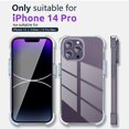 thumbnail image 4 of ( 6.1 inch ) Designed for iPhone 14 Pro Crystal Clear Slim Protective Shock Absorption Technology Bumper Soft Thermoplastic Polyurethanes Cover Case for iPhone 14 Pro, 4 of 4