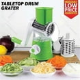 thumbnail image 4 of Tabletop Drum Grater Shredder Rotary with 3 Stainless Steel Rotary Blades, 4 of 4