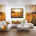 thumbnail image 3 of Designart - Wheat Field at Sunset Panorama - Photography Framed Canvas Art Print, 3 of 4