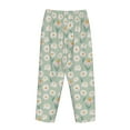 thumbnail image 5 of Naloa Daisies Flowers Print Women’s Ultra-Soft Comfy Pajama Lounge Pants with Pockets & Drawstring, 5 of 8