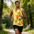thumbnail image 5 of Satingcolo Sleeveless Tank Top for Men, Hawaiian Graphic Sleeveless Shirt, Summer Beach Daiyl Wear Tops, 5 of 6