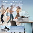 thumbnail image 2 of Qoosea CD Player Portable Bluetooth: CD Players for Home with Speakers Rechargeable & Radio & Remote Control Vintage CD-Player Support USB/AUX Playback Headphone Jack, 2 of 9