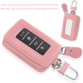 thumbnail image 4 of YSTINNG Car Key Fob Case for Replacing Old Key Fob Cover,Genuine Leather Car Key Case Holder with Key Ring & Keychain (Pink) DYF329-2599, 4 of 7