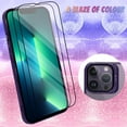 thumbnail image 3 of for iPhone 13 Pro Max Case Plating Magnetic Crystal [ Support for Magsafe ] Luxury Case Camera Protector Shockproof Protective Cover Screen Protector Cover Girls Women Phone Case -Purple, 3 of 6