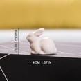 thumbnail image 2 of White Ceramic Bunny Figurines, Easter Bunny Decor, Modern White Rabbit Statues, Cute Mini Rabbit Ornaments for Home, Tabletop, Bookshelf, Farmhouse Easter Decorations, Spring Gifts, 2 of 6