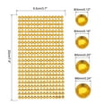 thumbnail image 2 of Uxcell 1792 Pcs 4 Sheets Gold Rhinestone Stickers 3/4/5/6 mm Self Adhesive Rhinestones Gems for DIY Decoration Craft, 2 of 5