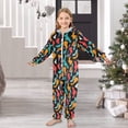 thumbnail image 6 of Color Blocks Pattern One Piece Pajamas Soft Jumpsuit Cozy Sleep and Play Romper Zipper and Pockets 12Y-13Y, 6 of 8