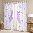 thumbnail image 2 of Castle Fairy Monogrammed Letter A Blackout Curtains Set of 2 (52x84 Each) for Teens Boys Girls,Kawaii Bow Window Curtains,Geometric Stripes Curtains and Drapes,Super Cozy Room Decor, 2 of 6