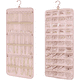 thumbnail image 1 of Organizador De Joyas Colgante De Doble Cara, con 48 Bolsas Para Joyas, Rollo Organizador de Joyas Xtellar rosa, 1 of 4