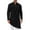Black, variant on Hinvhai Men Muslim Robes Dubai Kaftan Jubba Thobe Islamic Arabic Prayer Eid Gown Middle East Long Sleeves Mandarin Neck Gown Khaki XL(XL)