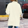 thumbnail image 5 of Lilgiuy Women Fashion Casual Solid Color Buttons Tops Turndown Collar Long Sleeve Hoodless Casual Outwear Gift for Your Friends and Family, 5 of 5