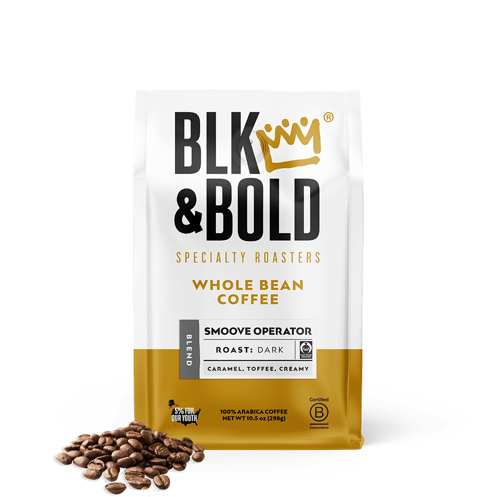 BLK & Bold Smoove Operator Blend, Dark Roast Whole Bean Coffee - 10.5 oz
