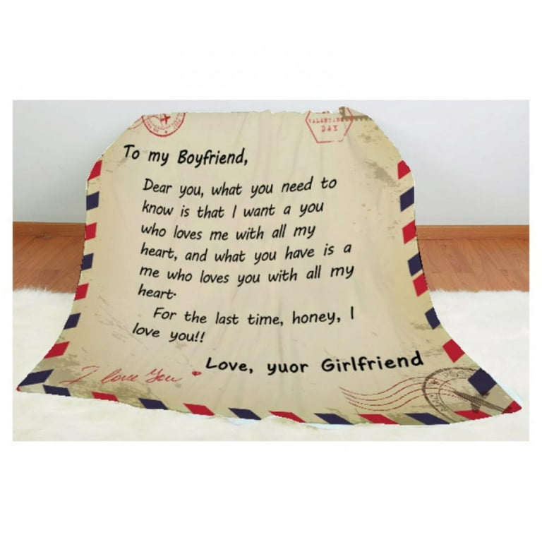 To My Girlfriend Blanket from Boyfriend Girlfriend Birthday Gifts I Love  You Gif