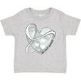 thumbnail image 3 of Inktastic Lung Cancer Awareness White Ribbon Around Heart Boys or Girls Baby T-Shirt, 3 of 5