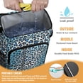 thumbnail image 2 of Travel Cooler Bag - Blue Leopard Print Camping Beer Cooler Backpack with Bottle Opener- Waterproof Insulated Picnic Backpacks - Cooler Bag for Beach, 2 of 6