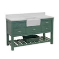thumbnail image 4 of Charlotte 60" Single Farmhouse Bathroom Vanity with Sage Green Cabinet and Quartz Top, 4 of 6