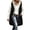 Black, variant on Fnooota Womens Puffer Vests, Mid-Length Fleece-lined Sleeveless Full Zip Winter Outerwear with Pockets Black Size S-3XL