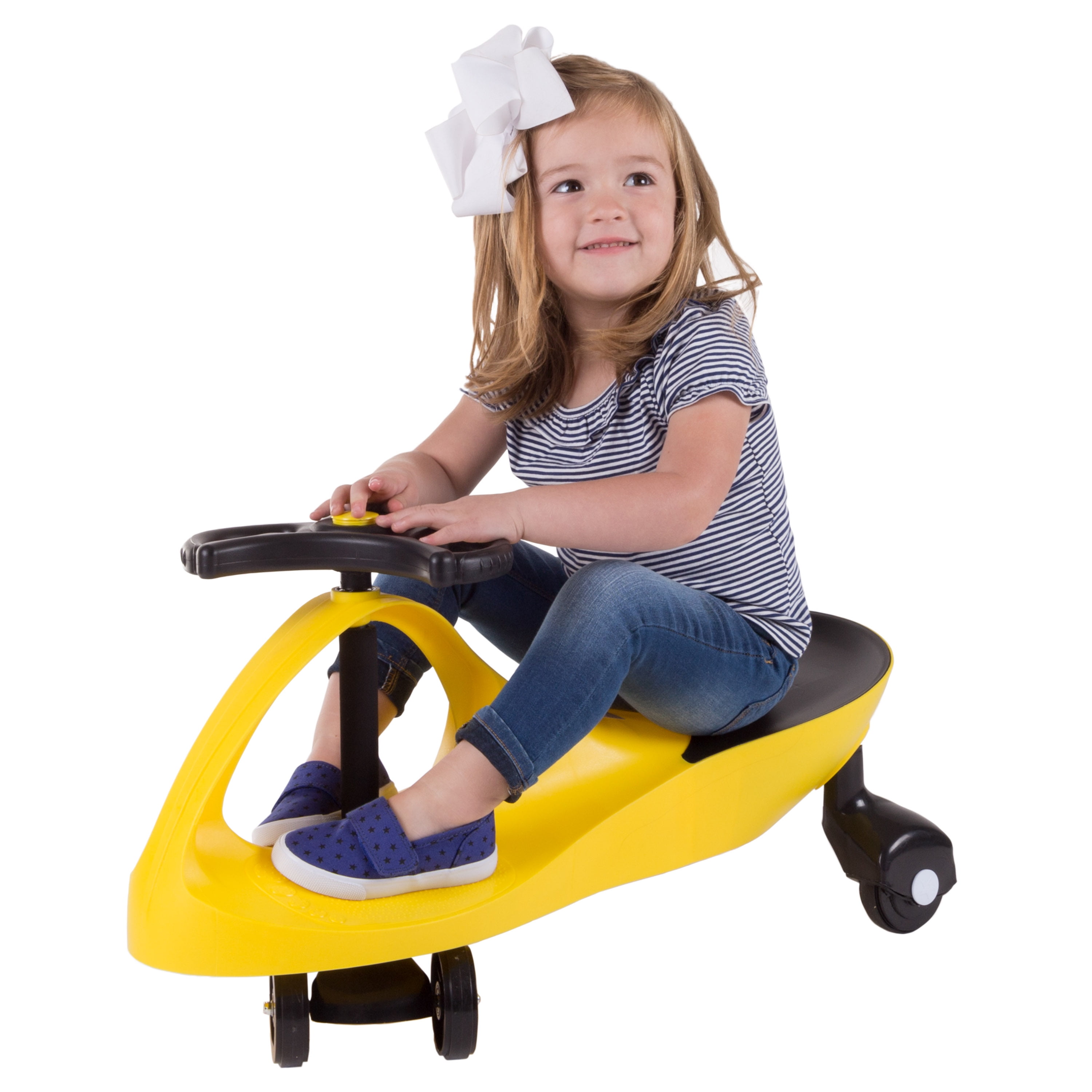Lil’ Rider Wiggle Car for Ages 3 and Up - Twist, Wiggle, and Go (Yellow)