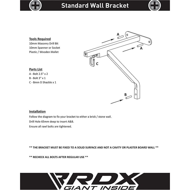 RDX Heavy Duty Gym-Quality Punching Bag Workout Rack, Wall Bracket