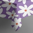 thumbnail image 5 of Purple Daisy Flower White Blooms Pattern Square Tablecloth,Waterproof Square Table Cover,Wipeable Spillproof Washable Table Cover for Home Kitchen Party Decor 42"X42"(107x107cm), 5 of 6