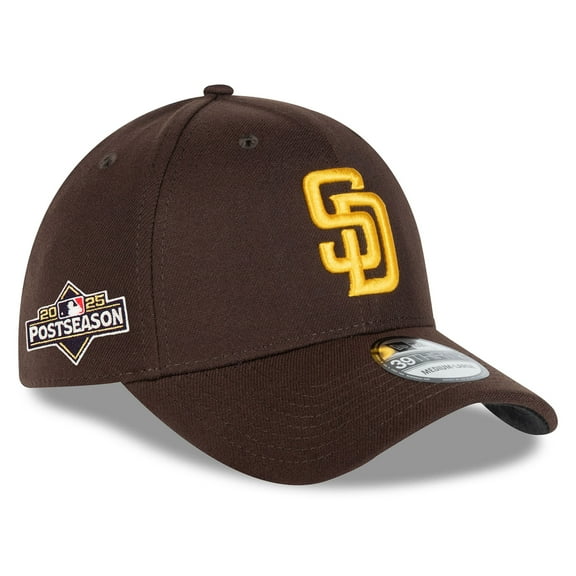 Men's New Era Brown San Diego Padres 2025 MLB Postseason Side Patch 39THIRTY Flex Hat