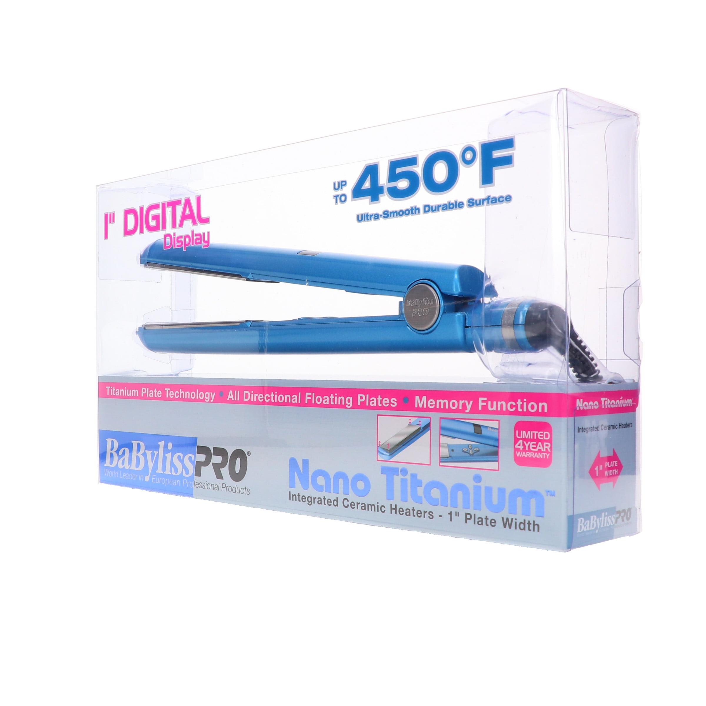 BaBylissPRO Nano Titanium 1" Digital Straightener