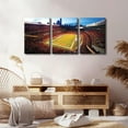 thumbnail image 4 of 3 Panel Denver Canvas Wall Art American Soccer Prints Sports Artwork Wall Decor Stadium Picture Canvas Art for Bedroom Living Room Broncos Stadium Paintings Posters Framed Ready to Hang (42"Wx20"H), 4 of 5