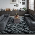 thumbnail image 6 of ZENELESS Large Fluffy Soft Rugs,9x12ft Non-Slip Carpet for Teen's Room Nursery Room Home Decor,Tie-Dye Black and Gray Stripes, 6 of 6