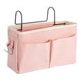 thumbnail image 1 of Organizador de almacenamiento para cabecera de cama, bolsa de almacenamiento para colgar junto a la cama, bolsillo, color rosa, 1 of 5