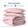 thumbnail image 3 of Bare Home Luxury Duvet Cover and Sham Set - Premium 1800 Collection - Ultra-Soft - King, Dusty Pink, 3-Pieces, 3 of 10