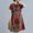 Red, variant on Dresses for Women 2023 Plus Size Summer Casual Midi Clearance Dresses For Women 2023 Fashion Casual Women Short Sleeve Ladies Loose Patchwork Print Mini Dress