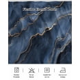 thumbnail image 7 of Abstract Marble Texture Bed Skirt King Size 16" Drop Deep Blue Gold Crack Art Ruffled Wrap Around Bed Skirts Adjustable Elastic Bedskirt Dust Ruffle for King Size Bed, 7 of 7