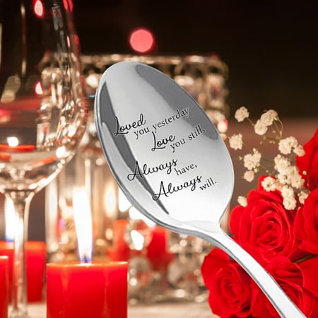 

Christmas Home Engraved Spoon Wonderful Present For Lover Couple And Girlfriend Boyfriend Tableware Coffee Spoons With Engraving