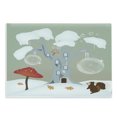thumbnail image 1 of Tree Cutting Board, Lonely Tree Standing Alone in Crusted Snow with Amanita Muscaria Mushroom and Squirrel, Decorative Tempered Glass Cutting and Serving Board, Large Size, Multicolor, by Ambesonne, 1 of 1