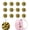 Black&Gold, variant on 12Pcs Cheer Pom Pom Keychain, Cute Cheerleading Keyring Charm Foil with Keychain Hooks, Perfect for Cheerleading Pins, Competition Awards & Backpack Charms, Blue&Gold