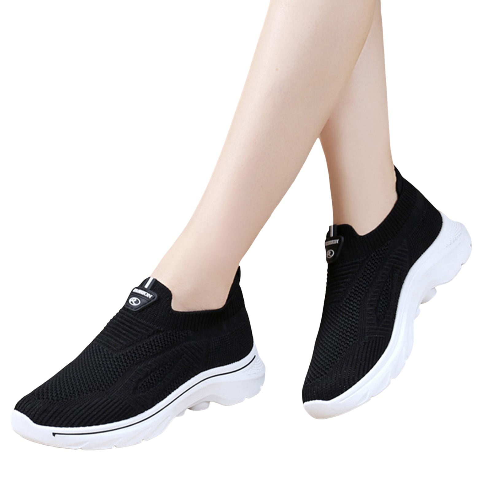 Womens Sneaker Women's Walking Shoes Slip On Casual Mesh-Comfortable Tennis Workout Sneakers Black,40