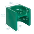 thumbnail image 2 of ECR4Kids Tri-Me 3-In-1 Multipurpose Outdoor Cube Chair, Children's Furniture, Green, 2 of 9