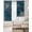 Teal Blue, variant on Red Flowers Black Out Curtains 72 Inch Long, Light Blocking Drapes with Black Liner, Spring Floral Botanical Modern Art Thermal Insulated Blackout Curtains for Bedroom Living Room 52"x72" 2 Panels