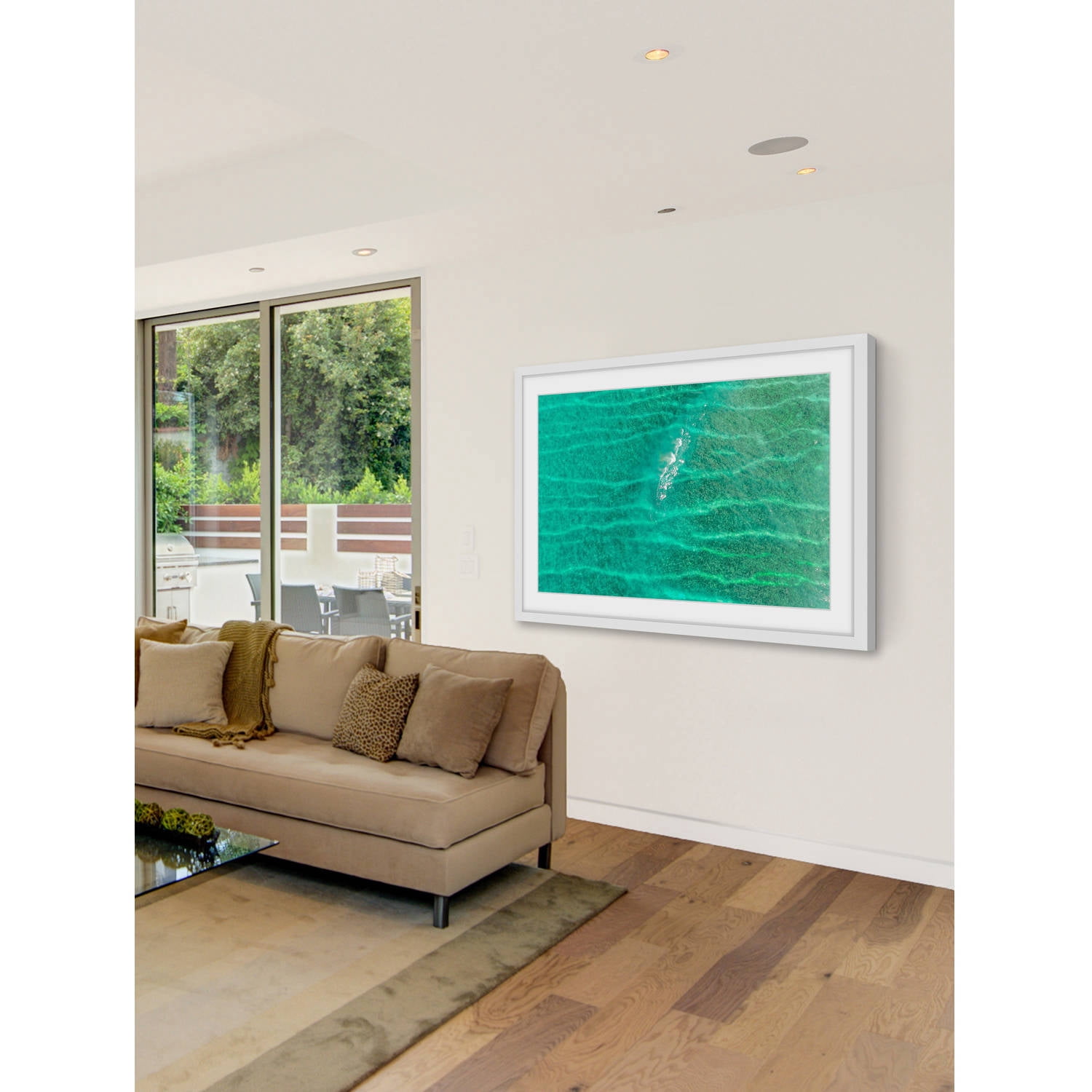 Marmont Hill "Wave Streaks" by Hassan Ishan Framed Painting Print