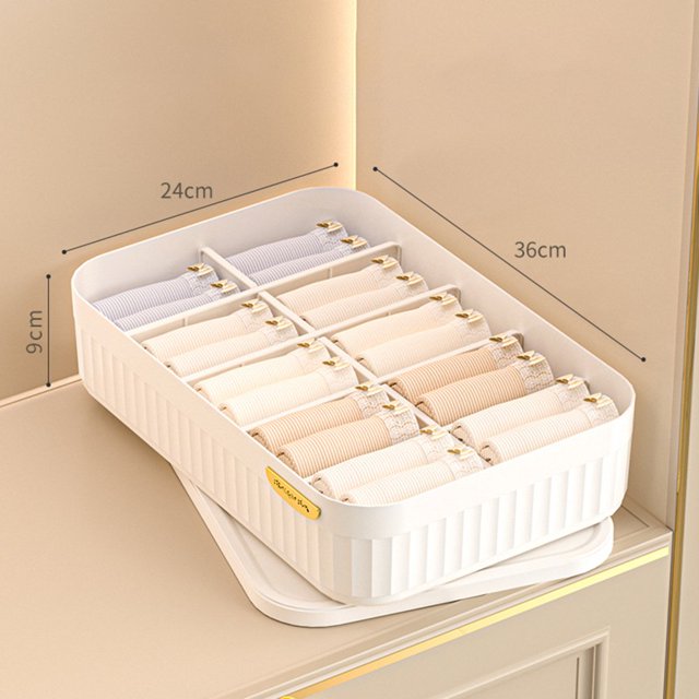 Stackable Plastic Sock Storage Box Clothes Storage Drawer Organizer for Shelves Drawers Laundry Room