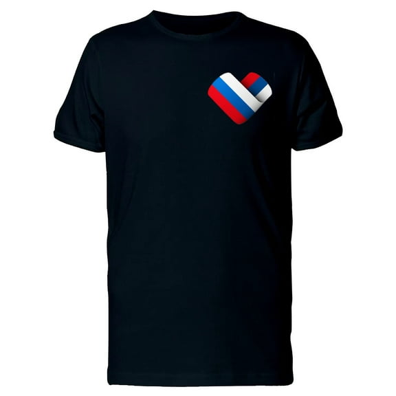 I Love Russia Heart Flag T-Shirt Men -Image by Shutterstock, Male 3X-Large