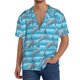 thumbnail image 1 of Fotbe Dolphin Camisa Estampada de Manga Corta para Hombre, Casual de Verano, Estilo Playero, Sin Arrugas-Large, 1 of 5