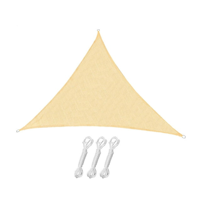 QualitChoice Voile d'Ombrage Triangle Anti-UV Filet Extérieur Triangle Khaki Triangle Khaki