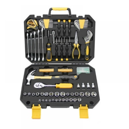 

SunMark 127 Piece Tool Set-General Household Hand Tool Kit Auto Repair Tool Set with Plastic Toolbox Storage Case