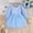 Blue, variant on Eltusu Girls Casual Dresses, Long Sleeve Mesh Ruffle sleeve Crew Neck Kids Clothes Pink Size 6 T