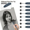 thumbnail image 3 of Ksopiavobs Micro-line Pens 8 Size Fineliner Ink Pens Black Drawing Pens Waterproof Precision Ink Multiliner Pens Manga Pens for Artist Illustration, Calligraphy, Sketching, Technical Drawing, 3 of 7