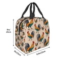 thumbnail image 3 of Fotbe Rooster Bolsa Térmica con Estampado y Forro de Aluminio Grueso Bolsa de Almuerzo con Bolsillo Frontal para Hombres y Mujeres, Ideal para Trabajo, Escuela, 3 of 8