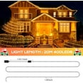thumbnail image 6 of Aship LED Christmas Lights 65FT, 400LED 9 Modes Chasing Waterproof Clear Wire Christmas Tree Lights, Ultra-Bright Plug in Xmas Strip Lights for Outdoor Indoor House Holiday Decor, 6 of 10