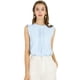 thumbnail image 2 of Blusas Elegante Sin Mangas Vintage De La Década De 1950 Con Volantes Para Oficina De Negocios Para Mujer Azul M, 2 of 6